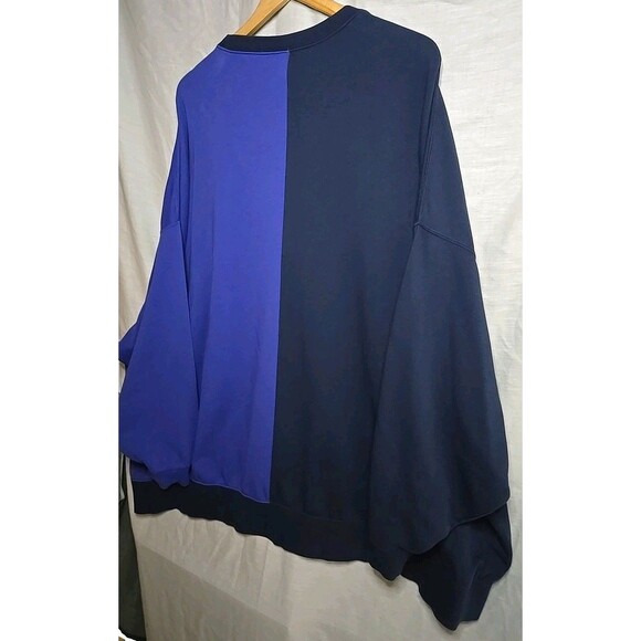 Nike Womens 2XL Color block Purple/Navy Oversize Dance Crewneck Sweatshirt - Picture 6 of 9